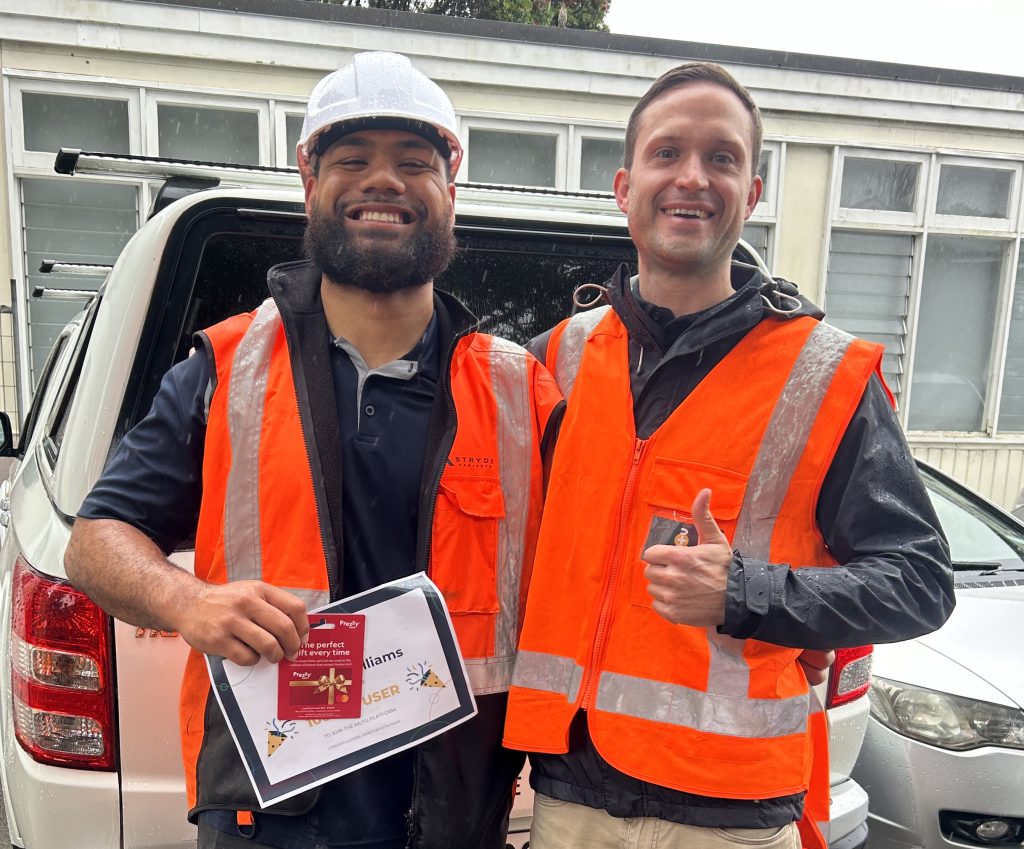 construction team celebrating milestone in resource sharing platform adoption