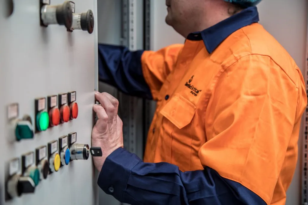 construction worker managing tools and equipment on site for tracking and allocation